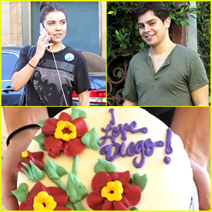 Jenna Johnson Brings Jake T. Austin A 'Diego' Cake For DWTS Practice