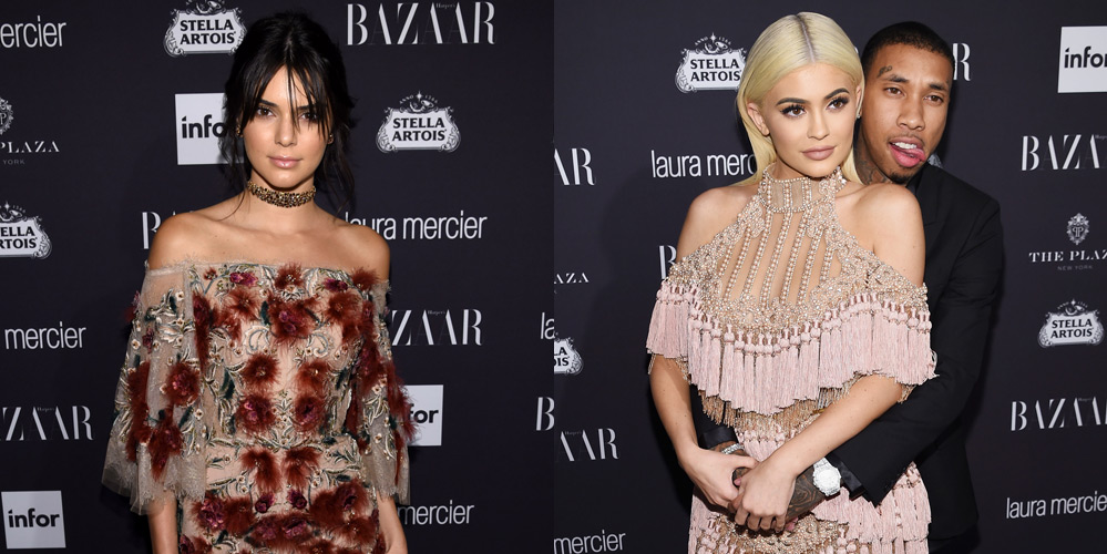 Kylie Jenner & Tyga Couple Up at Harper’s Bazaar Party with Kendall & Friends!