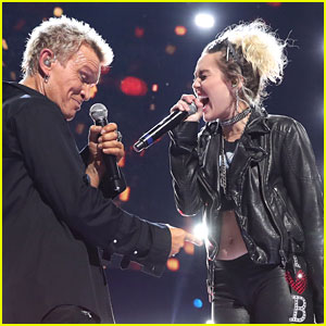 Miley Cyrus Rocks Out for Surprise iHeartRadio Music Festival Performance with Billy Idol