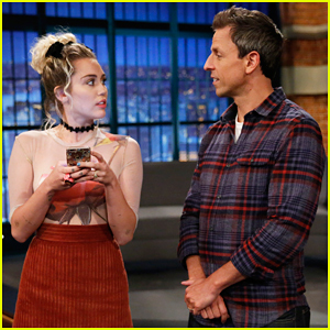 Miley Cyrus Joins Seth Meyers In Froced Friendship 'Late Night' Sketch! (Video)