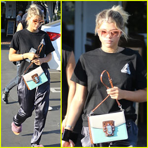 Sofia Richie Rocks Satin Pants While Out for Lunch