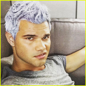 Taylor Lautner Is Sporting New Lavender Hair!