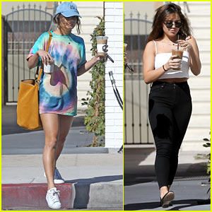 Vanessa Hudgens & Little Sister Stella Stay Cool With Some Iced Drinks