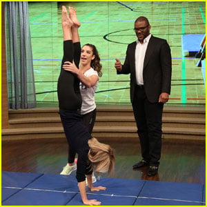Aly Raisman Teaches Kelly Ripa Some Gymnastics Moves! (Video)