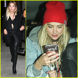 Ashley Benson Runs Into PLL Co-Star Andrea Parker at SoulCycle