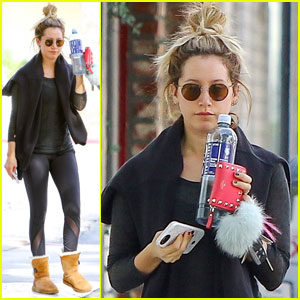 Ashley Tisdale Kicks Off Her Week With a Yoga Session!