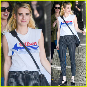 Emma Roberts Stylishly Arrives at the CFDA/Vogue Party!