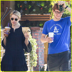 Emma Roberts & On-Again Beau Evan Peters Spend Monday Morning Together