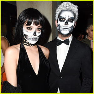 Hailee Steinfeld Coordinates Skull Makeup with Cameron Smoller at JJ's Halloween Party