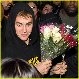 Justin Bieber Hands Out Flowers to Girls Waiting Outside a London Nightclub!