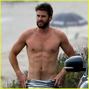 Liam Hemsworth Looks So Hot While Shirtless After Surfing!