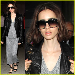Lily Collins Has a Fun Run-In at the Airport!