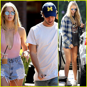 Patrick Schwarzenegger Grabs Afternoon Pick-Me-Up With Girlfriend Abby Champion