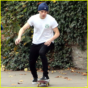 Brooklyn Beckham Shows Off Skateboarding Skills