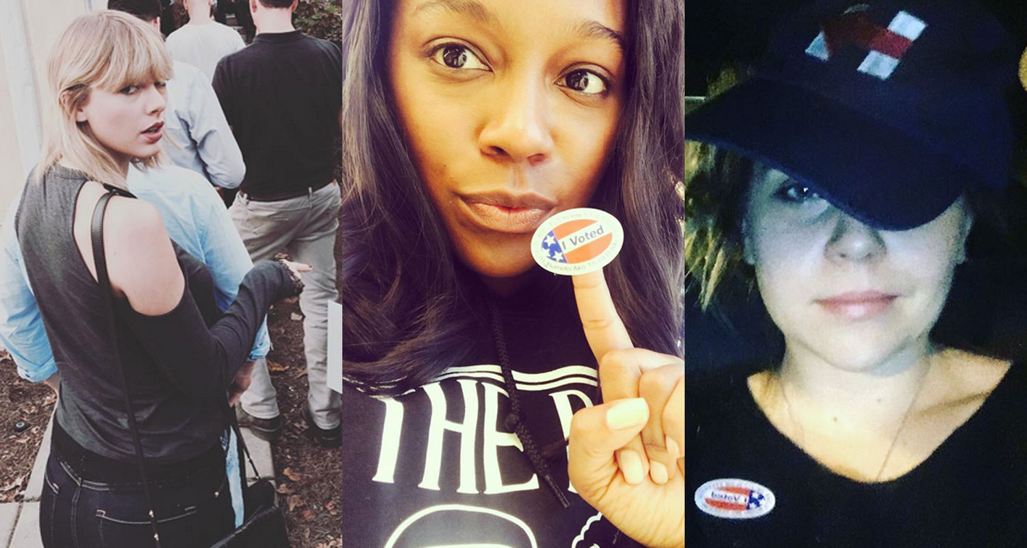 Taylor Swift & More Celebs Share Their Voting Selfies on Election Day