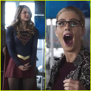 Felicity Smoak Fangirls Over Supergirl Hard in 'Heroes Vs Aliens' Extended Crossover Trailer