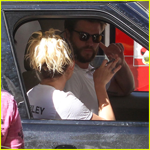 Miley Cyrus & Liam Hemsworth Had to Vote From Their Car!