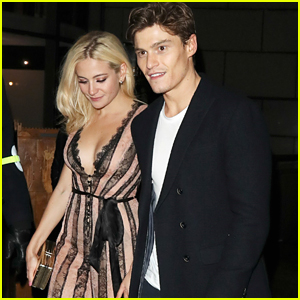 Newly Engaged Pixie Lott & Oliver Cheshire Celebrate Their Engagement in London