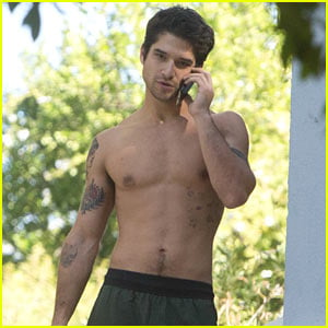 Tyler Posey Ditches His Shirt in LA!
