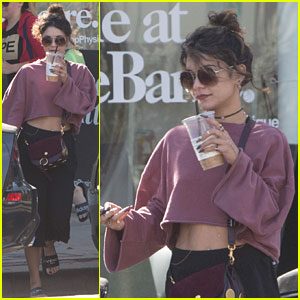 Vanessa Hudgens Wears Cropped Sweater For Pilates Class