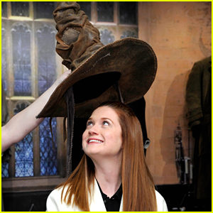 Bonnie Wright Wears Harry Potter's Sorting Hat!