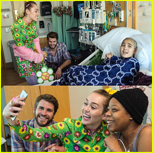 Miley Cyrus & Liam Hemsworth Spend the Day Hanging Out at Children's Hospital!