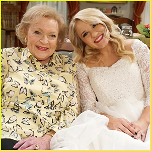 'Young & Hungry's Emily Osment Shares Pic With Betty White in Wedding Dress!