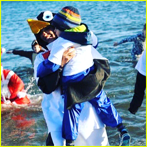 Little Mix's Jade Thirwall Dresses Like a Penguin for Boxing Day Dip 2016!