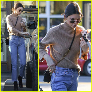 Kendall Jenner Was Joined By a Furry, Little Friend to Lunch!