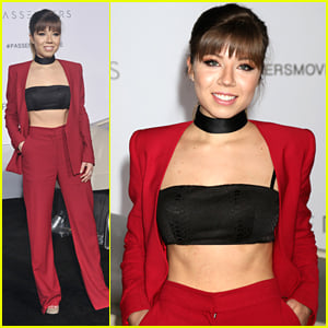 Jennette McCurdy Makes a Red Suit Statement at 'Passengers' Premiere