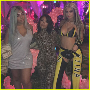 Kylie Jenner Attends Christina Aguilera's Birthday Party in Her Xtina Costume!