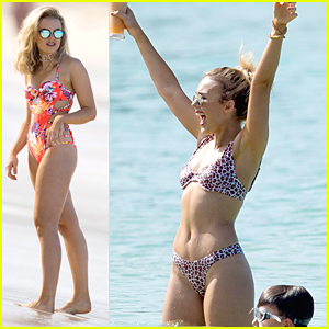 Singer Tallia Storm Rocks Two Hot Swimsuits in Barbados