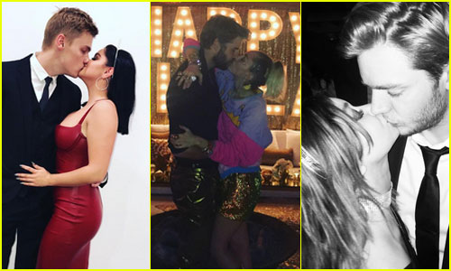 These Celeb Couples Kissed at Midnight To Ring in 2017 Together
