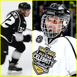 Justin Bieber & Ross Lynch Hit the Ice at NHL's All-Star Celebrity Shootout