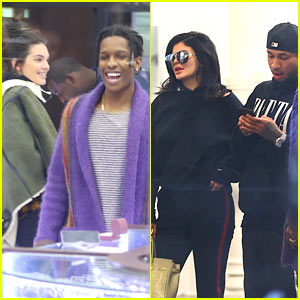 Kendall Jenner & A$AP Rocky Go Shopping with Kylie Jenner & Tyga!