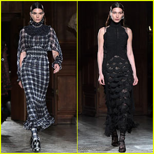 Kendall Jenner & Bella Hadid Go High Fashion for Givenchy Show