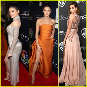 Kylie & Kendall Jenner and Hailey Baldwin Hit Up Golden Globes 2017 After Parties!