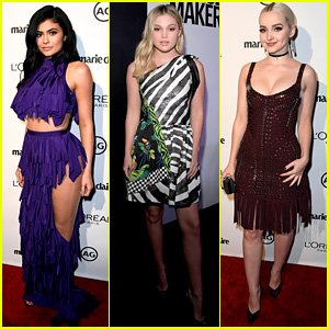 Kylie Jenner Honors Friend at Image Makers Event with Olivia Holt & Dove Cameron!