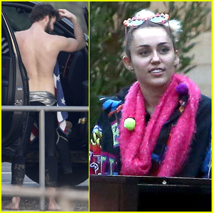 Miley Cyrus & Liam Hemsworth Meet Up For Lunch With Friends