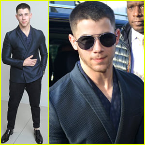 Nick Jonas Suits Up & Makes Us Swoon at Emporio Armani's Milan Fashion Show
