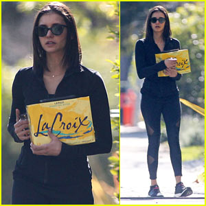 Nina Dobrev Goes Grocery Shopping While Out in L.A.