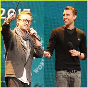 Tom Felton & Matthew Lewis Celebrate 'Harry Potter' at Universal Orlando