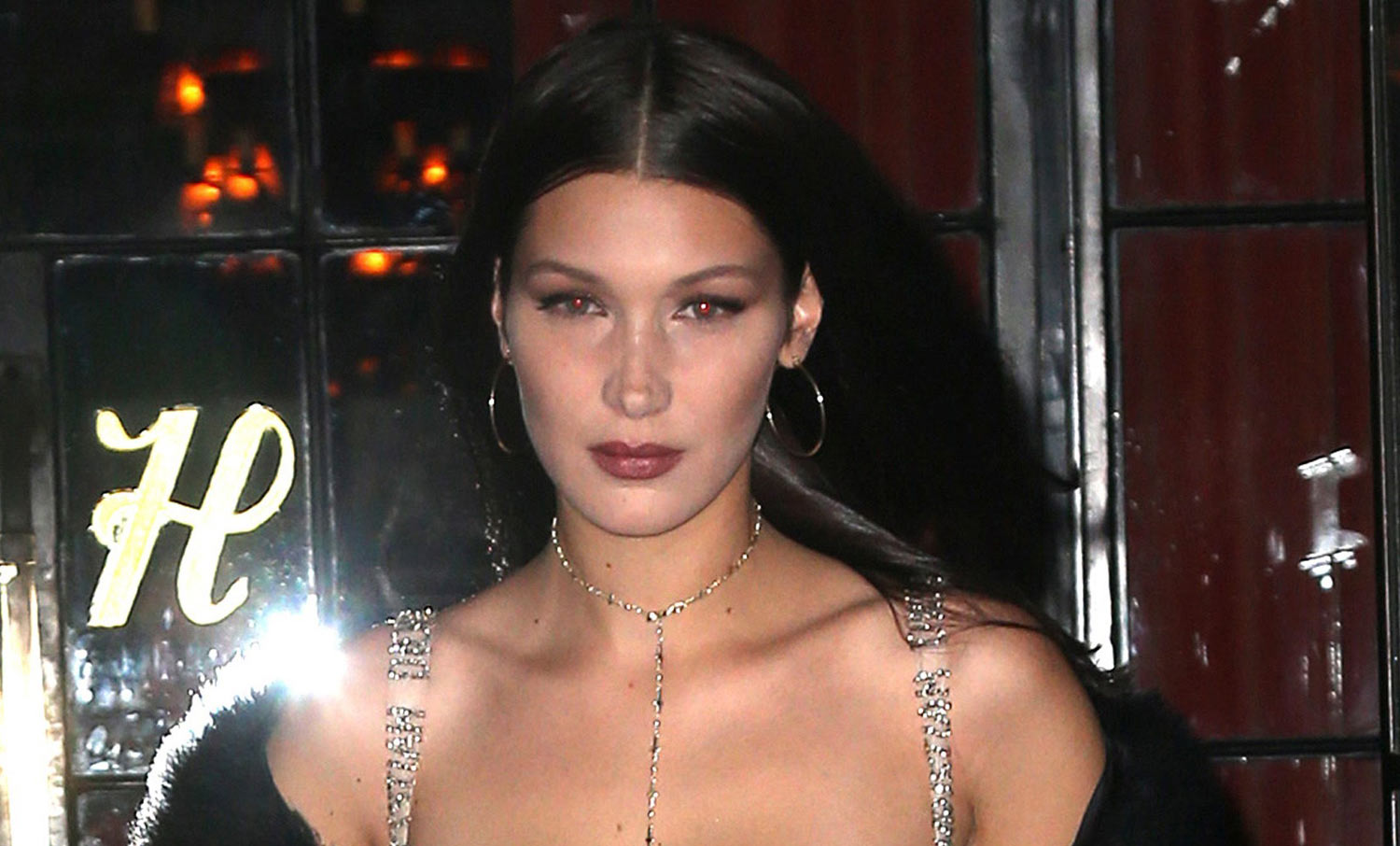 white christmas dresses x BELLA HADID Bishop Eyelet Maxi Dress