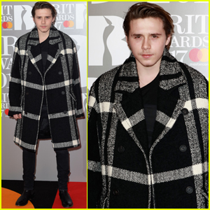 Brooklyn Beckham Steps Out at 2017 Brit Awards After Snowboarding Injury
