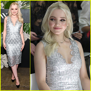 Dove Cameron Shines In Silver at Who What Wear's Fashion Week Kick Off!