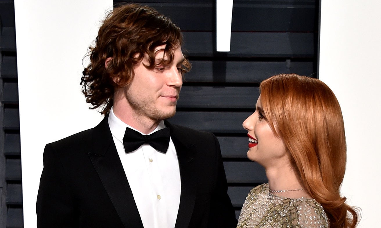 Emma Roberts & Her Fiancé are Couples Goals at the Vanity Fair Oscars Party 2017