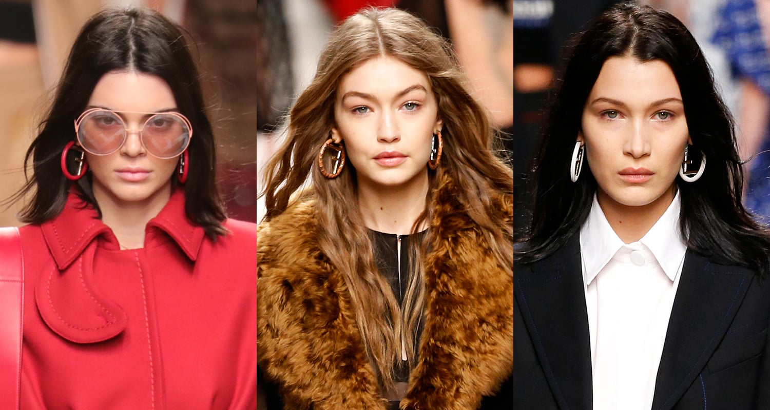 Gigi & Bella Hadid Model Fendi in Milan With Kendall Jenner