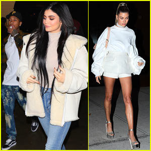Kylie Jenner & Hailey Baldwin Show Off Their Style at the Yeezy Fashion Show