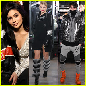 Kylie Jenner Watches Sofia Richie & Anwar Hadid Strut Their Stuff at Philipp Plein's NYFW Show