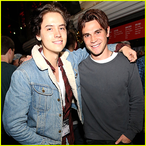 Cole Sprouse & KJ Apa Kept Putting Stickers On Everyone During a SXSW 2017 Party